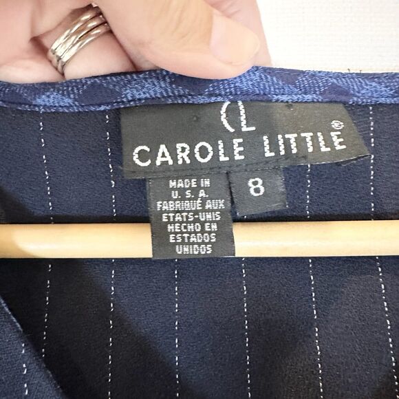 Carole Little Dress Women 8 Art to Wear Patchwork Maxi Embroidered Cottage VTG - Picture 3 of 15